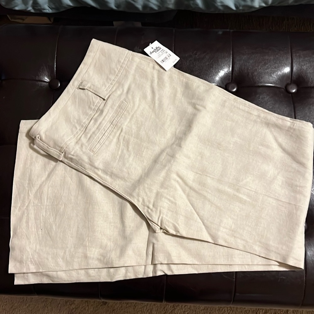 NWT Charlotte Russe Linen Khaki size 10